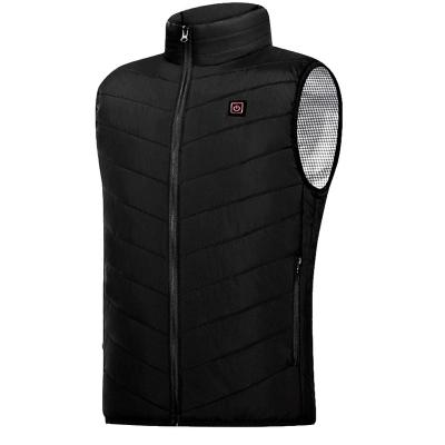 China Anti-wrinkle Camping USB Heated Jackets Men Waterproof Sportswear Thermal Clothing Winter Vest Washable Mens Heating Vest for sale