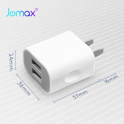 China DC Mobile Phone Charger 2 USB Ports 5V 2A 2.4A 1A OEM Android Portable Charger AC100-240V Over Current, Over Temperature for sale