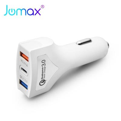 China UniversalÂ   USB 3A 1Port USB-C 3 Multi QC 3.0 Ports Fast Charging Type C PD Car Charger For iPhone For Android Charger for sale