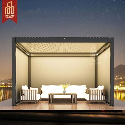 China Easily Assembled Outdoor Electric Pergola Bioclimatica Aluminum Garden Pergola Kit for sale