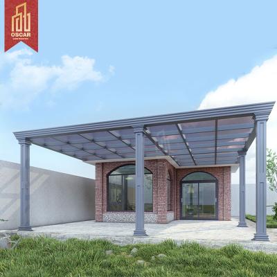 China Modern Easily Install Conservatory Green Aluminum Prefab House Sun Customized Roof For SunroomTempered Glass for sale