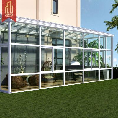 China Modern Outdoor Aluminum Tempered Glass House Enclosures Sunrooms High Quality Aluminum Glass Modularization for sale