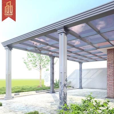 China Modern Heat Insulation Winter Glass Sunroom With Folding Door Easily Assembled Rustproof Aluminum Frame Gable Sunroom Enclosures for sale