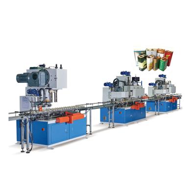 China Rectangular Food Sunnran Small Production Line For Oil Can Paint Can Making for sale