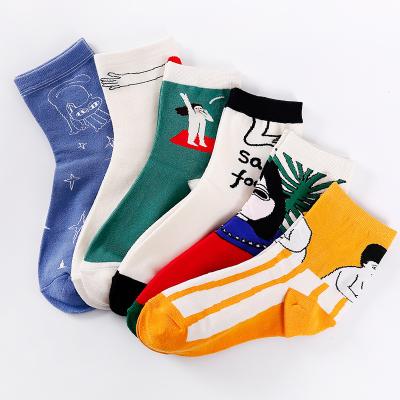 China Japan factory supply cartoon antibacterial antibacterial teen girl tube comfortable socks for women for sale