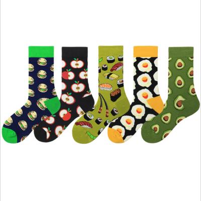 China Wholesale Custom Antibacterial Funny Crazy Colorful Cool Men Fashion Dress Cotton Fancy Socks Crew Socks Unisex for sale