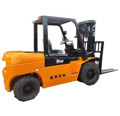 Cina Hangzhou Forklift R50 Top Performance Used Machine con lunghezza di forchetta di 2 m e peso di 4500 kg in vendita