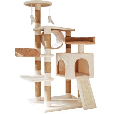 China Toy Large High Quality Flower interactive beige eco-friendly viable Cat Tree for sale