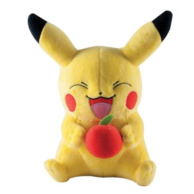 China A031 Pikachu Plush Big Plush Embroidery Face Pokemon Pikachu Plush Apple Stake Stuffed Anime Toy Cartoon Pikachu Plush for sale