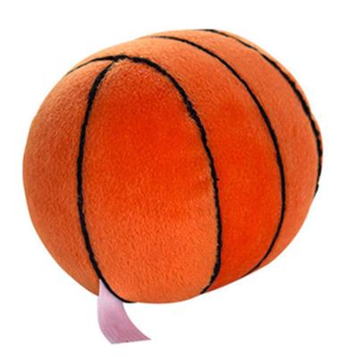 China A077 Smooth Soft Plush Basketball Child's Play Toys Stuffed Plush Sports Balls Healthy Rattle Baby Toy Plush Basketball Small for sale