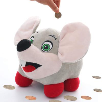 China A109 Plush Bank A109 Mouse Plush Piggy Bank Big Plush Cheeks Talking Plastic Tank Inside Decor Piggy Banks Plush Bank for sale