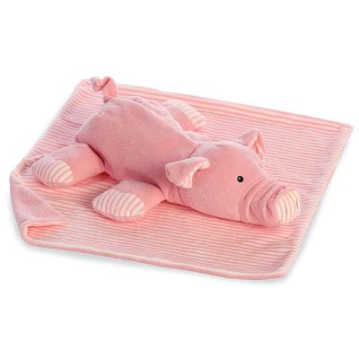 China Anti-pilling B253 Stuffed Pig Plush Blanket Nap Time Sleep Baby Pig Stomach Blanket for sale