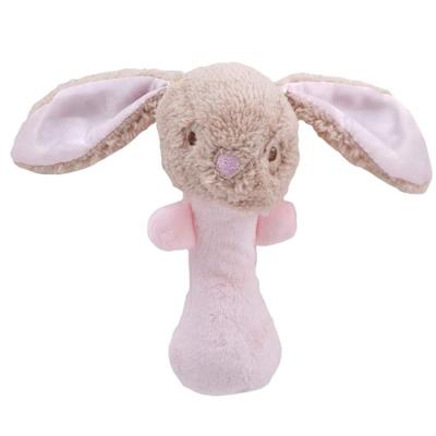 China C2225 Casual Educational Early Baby Toys Ear Flounder Rabbit Bunny Plush Toys Baby Rattle for sale