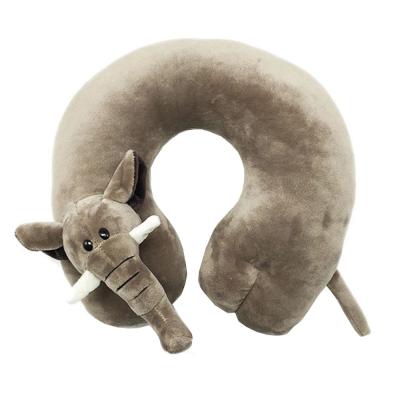 China B343 Cute U Shaped Elephant Massage Elephant Neck Pillow Kids Neck Support Pillow for sale