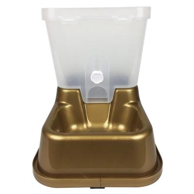 China Non-automatic Multifunctional Design Pet Cat Water Dispenser Gold Cat Feeder And Water Dispenser for sale