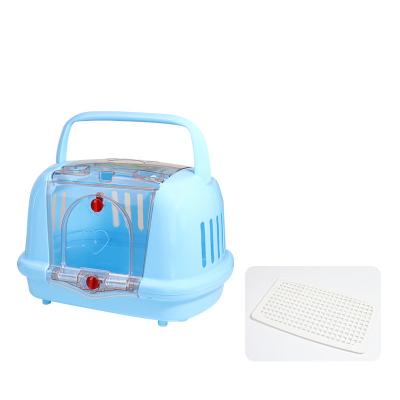 China Sustainable Zhejiang Breathable Safe Plastic Shipping Transport Portable Travel Dog Cage Cat Carrier Box Pet L Travel Air Carry Box Pet for sale