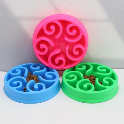 China Non-automatic Hot Sale Durable Wear-Resistant PP Material Preventing Choking Food Grade Silicone Pet Dog Slow Feeder Bowl Pet Cats Slow Feeder for sale