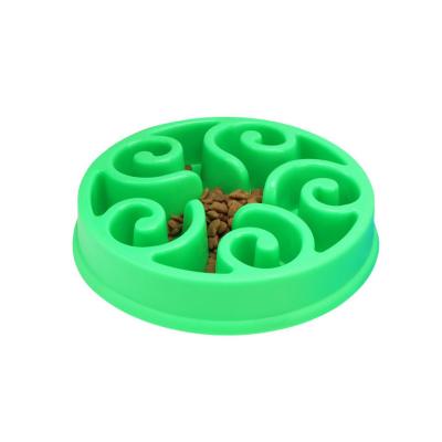 China Non-automatic Durable Wear-Resistant Pp Material Preventing Choking Supplies Cat Food Pet Slow Feeder Dog Bowl For Slow Eating for sale