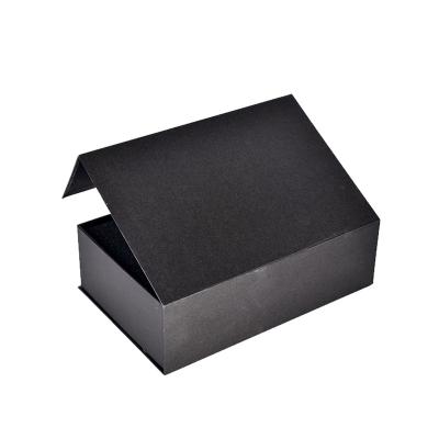 China Factory Recyclable Cardboard Manufacturing OEM Printing Black UV Bronzing Packaging Boxes Paper Flip Box for sale