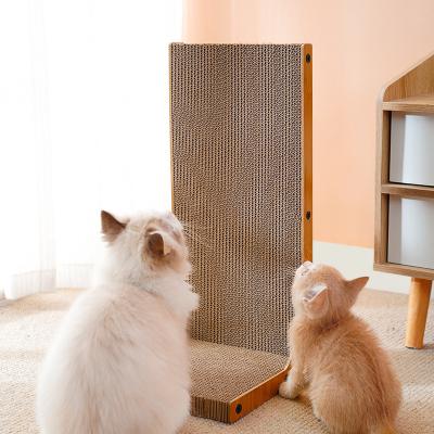 China Hot Sale Stocked Corrugated Paper Cat Scratcher Board Multi Shape Durable Cat Scratching Toy for sale