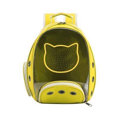 China Stocked Transparent Cat Bag Going Out Capsule Shoulder Cat Bag Portable Pet Backpack for sale