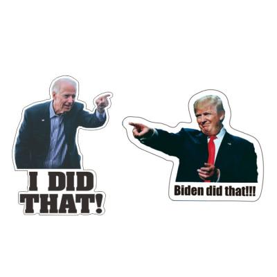 China Custom Cartoon Stickers Logo Label Funny Sticker 100pcs Joe Biden Sticker for sale