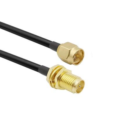 China Radios Low Loss RG58 Antenna Extension Cable SMA Male To SMA Female Pigtail Cable Assembly for sale