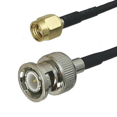 China Router/Booster RG174 SMA Male Plug To BNC Male Plug Coaxial RF Connector Jumper Pigtail Cable for sale