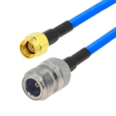 China Wireless Communication System Rg402 Cable Gold Plated Coaxial 50 Ohm RF Pigtail Extension Jumper N Type To SMA Male RF Adapter for sale