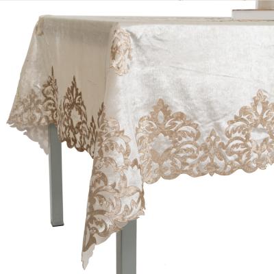 China Sequin Tablecloth Waterproof Lace Tablecloth Embroidered Tablecloth for sale