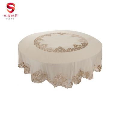 China Small Coffee Tablecloth Waterproof Rectangular Wedding Table Cloth Lace Embroidery Round Tablecloths For Wedding for sale