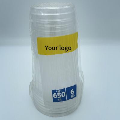 China China Manufacturer Wholesale Custom Logo Disposable Plastic PET Cup Cylinder for sale