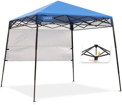 China Anti-UV Oblique Leg Lightweight Compact Portable Canopy With Backpack One Person Easy Setup Folding Shelter for sale