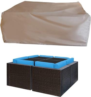 China Waterproof Outdoor Table and Chair Covers, Waterproof Patio Furniture Cover, UV Resistant Antifading Outside Sofa Cover for sale