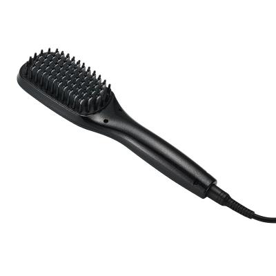 China Hot Selling Round Private Label LCD Display Hair Straightening Brush Good Quality Hair Brush Straightener for sale