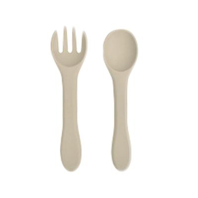 China BPA Free NCYLIFE Printed Logo Reusable Silicone Baby Spoon for Newborn Flatware Tableware SGS for sale