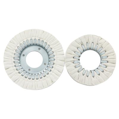 China Building Material Shops High Strength White Cotton Spiral Cloth Polishing Wheel Cloth Polishing Wheel for sale