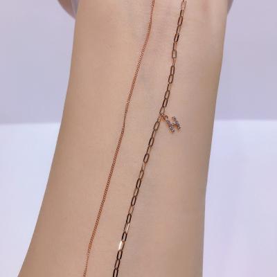 China China Factory Wholesale FASHIONABLE 26 Gold Initial Anklet Set 18K Gold Women Anklets for sale