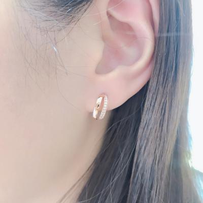 China 2022 Vintage Ladies Accessories Real Gold Luxury Earrings Women Ladies Jewelry for sale