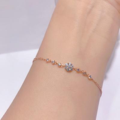 China Small And Exquisite Trend Vintage Tennis Chain Semicircle Charms Bracelet For Women for sale