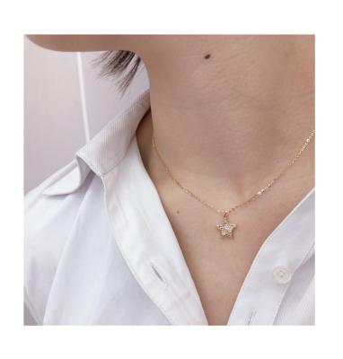 China CLASSIC Meaning Five-pointed Star Design Niche Necklace Women Geometric Clavicle Chain for sale