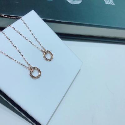 China Vintage Fashion Ring Gold Rhodium Charm Choker Minimalist Geometric Necklace for sale