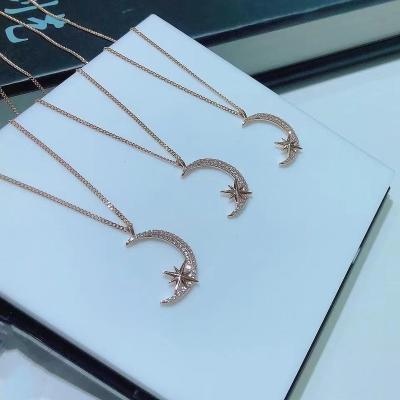 China 2022 New Vintage Trend Lady Sun Star Fashion Moon Design Hot Selling Simple Tasty Women Couple Necklace for sale