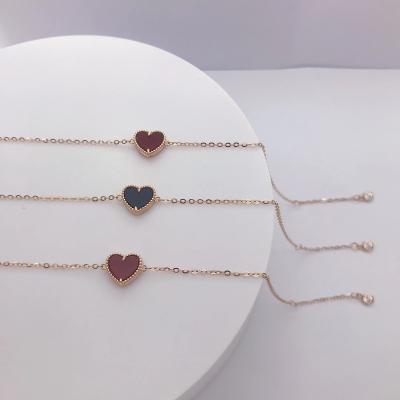 China Simple Vintage Heart Charm Accessories Women Fine Jewelry Heart Girl's Bracelets for sale