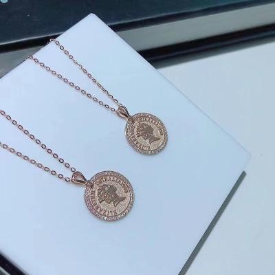 China Rose Queen Pendant Necklace For Women Accessories Jewelry 18k Gold CLASSIC Seller for sale