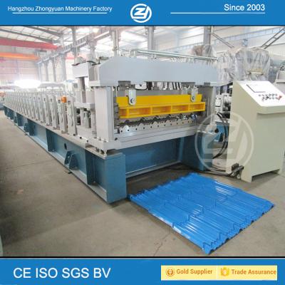 China High Speed Step Tile Roll Forming Machine with ISO Quality System , Roll Former Machine for sale