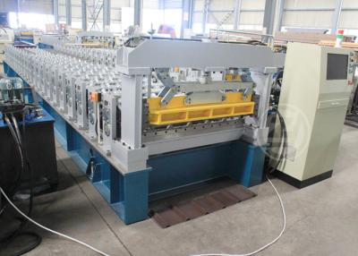 China Rolo do telhado do metal da construção de aço de Gana 1200MM que forma o PLC de Mitsubishi da máquina à venda