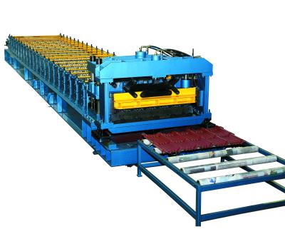 China Cr12 Mould Steel Cutter Roof Tile Roll Forming Machine 5.5KW ISO9001 with high production speed for sale