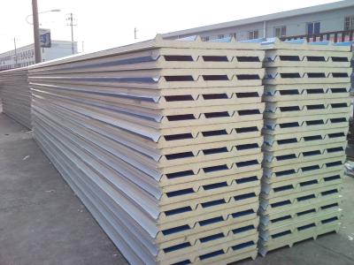 China Waterproof  Polyurethane Roof Sandwich Panel Color Steel Sheet for sale