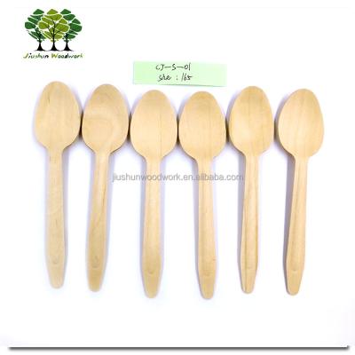 China Customized Disposable Disposable Flatware / Mini Dessert Wooden Spoon /Wooden Disposable Tableware for sale